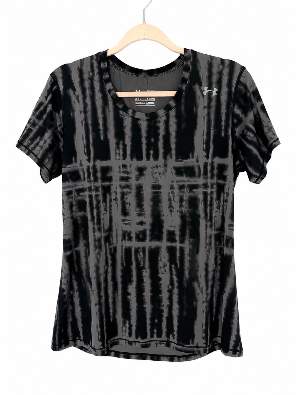 Under Armour Women’s Black & Gray Short-Sleeve HeatGear Tee